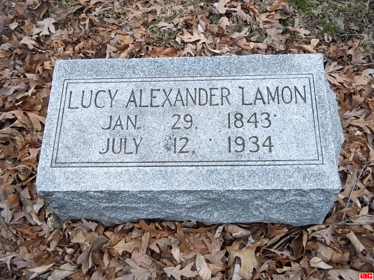 Lucy M. Alexander Lamon Headstone