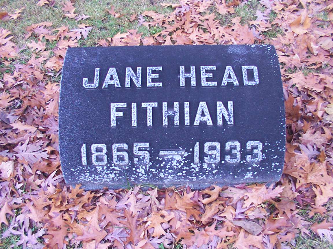 Jane Head Fithian Grave
